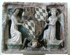 Relief of Coats of Arms from St Laurence Chapel Munich 1324 sandstone