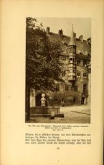 Historical map and illustrations of Munich and its buildings from the book München und seine Bauten