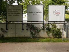 Memorial garden dedicated to Bertrand Tavernier at Institut Lumière in Lyon
