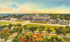 Exterior view of the Museum of Science and Industry in Jackson Park, Chicago