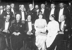 June 1914 formal banquet at Saint Petersburg City Duma with Admiral Beatty and Russian naval officers