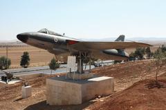 Military Exhibition Hall in Ramtha showing military aircraft