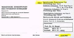1983 diabetic foot consultation medical room with equipment and charts