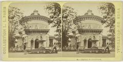 Historic stereophoto of Palácio de Monserrate in Sintra showing its ornate architectural details and lush garden surroundings