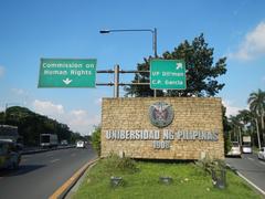 Old Capitol Site in Quezon City with City Mall and PhilCoa footbridge near San Vicente and UP Village
