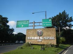 Barangays of Quezon City featuring San Vicente near Old Capitol Site with City Mall beside PhilCoa footbridge and U.P. Village in Diliman Quezon City