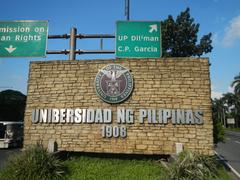 San Vicente Barangay in Quezon City with City Mall and PhilCoa footbridge near Old Capitol Site and U.P. Village Diliman