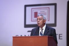 Interim Rector Luis Argueta Antillón at University of El Salvador event