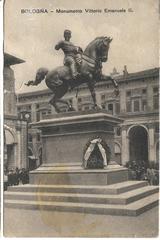 Monumento Vittorio Emanuele II in Bologna with clear blue sky