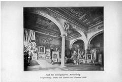 Historic glass palace in Munich in 1897
