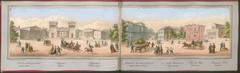 19th century illustrated street view in Munich around 1864