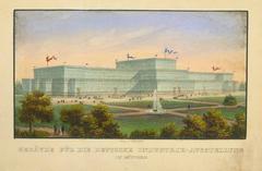 Historic Glaspalast building in Munich for the German Industrial Exhibition