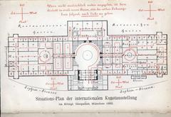 Historic Glaspalast building in Munich 1883