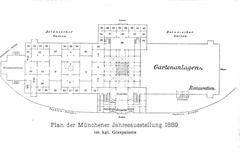 Interior view of Glaspalast München from 1889