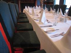 Group of friends enjoying lunch together at University House, University of Melbourne