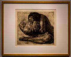 Woman grieving over her dead child sculpture by Käthe Kollwitz