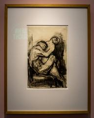 Liebesszene I by Käthe Kollwitz depicting an intimate passion scene