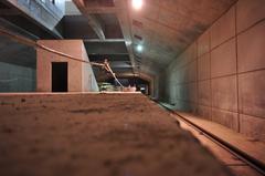 Budapest M4 metro construction at Kelenföld railway station