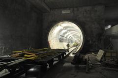 Budapest M4 metro construction at Kelenföld railway station