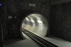 Construction work at Kelenföld railway station on Budapest M4 metro line