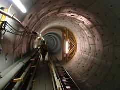 Budapest M4 metro Kelenföld railway station construction site with modern infrastructure