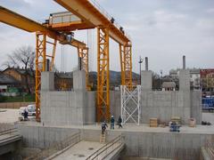 Construction site of Budapest M4 metro at Kelenföld railway station