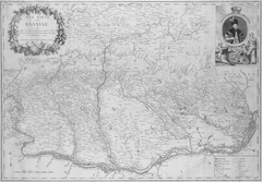 Nea Charta map of Vlachia and Transylvania by Rigas Velestinlis 1797 engraving by Franz Müller in Vienna
