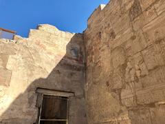 Luxor Temple ruins in Luxor city, ancient Egyptian temple with stone columns and walls