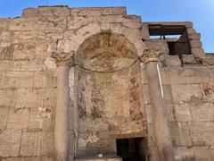 Luxor Temple ruins with ancient columns and remnants of Coptic Church in Luxor, Egypt