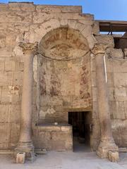 Ancient Luxor Temple ruins with Coptic church remnants in Luxor, Egypt