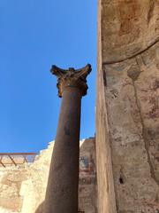 Luxor Temple ruins with visible Coptic Church remnants in Luxor, Egypt