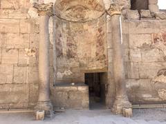 Ancient Luxor Temple ruins with remnants of Coptic Church in Luxor, Egypt