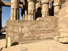 Ancient Luxor Temple ruins with visible remnants of Coptic Church in Luxor, Egypt