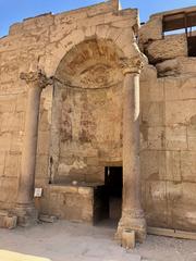 Ancient Luxor Temple ruins with Coptic Church remnants in Luxor, Egypt