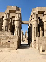 Luxor Temple courtyard with ancient Egyptian columns and inscriptions