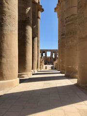 Colonnade of Luxor Temple in Luxor, Egypt showcasing ancient Egyptian architecture