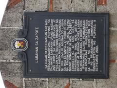 Historical marker commemorating the Battle of Zapote Bridge and Battle of Zapote River installed by the National Historical Commission of the Philippines