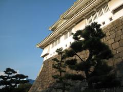 Osaka Castle with blue sky