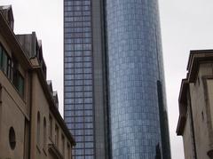 Main Tower skyscraper in Frankfurt am Main cityscape