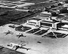 Beijing Capital International Airport aerial view in 1959