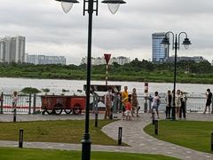 Morning view of Saigon city from bus 53 in July 2023