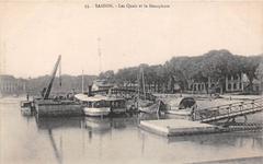 View of Saigon river docks and semaphore tower