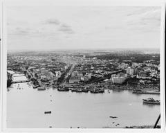 Central Saigon cityscape along the river in December 1965