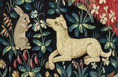 Le Vue artwork featuring a grayhound at Musée de Cluny, Paris