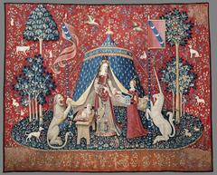 The Lady and the Unicorn tapestry titled À mon seul désir displayed at Musée national du Moyen Âge, Paris