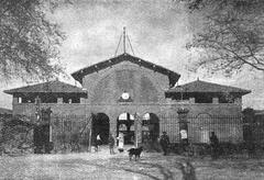Les abattoirs de Toulouse before their 1929 transformation with old slaughterhouse buildings