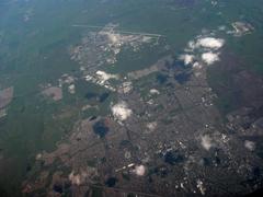 Aerial view of Fairfield California with urban and rural landscapes
