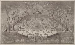 Fireworks display over the Binnenalster on April 24, 1742, celebrating the coronation of Karl VII of Bavaria as German Emperor