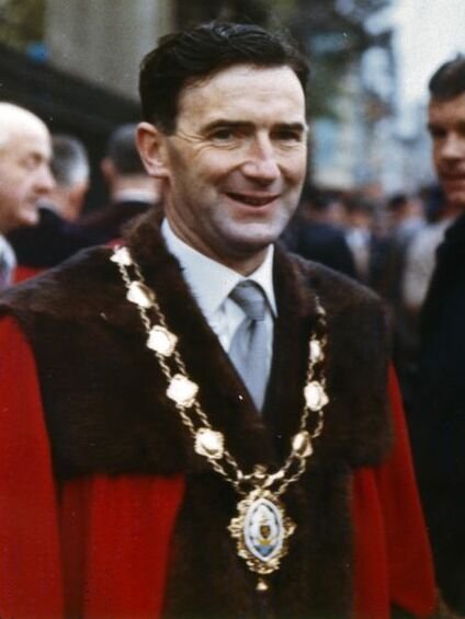 Mayor of Galway Patrick D. Ryan and US President John F. Kennedy at Eyre Square, Galway, 29 June 1963