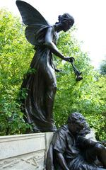 Statue of the Dream Lady memorial to Eugene Field at Lincoln Park Zoo Chicago